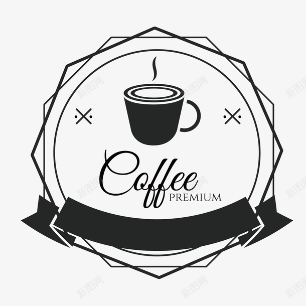 几何杯子咖啡logo矢量图图标ai_新图网 https://ixintu.com logo 咖啡 杯子 简约 精美 英文 黑色横条 矢量图