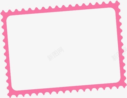 粉色框框png免抠素材_新图网 https://ixintu.com 照片框 粉色边框 齿痕边框