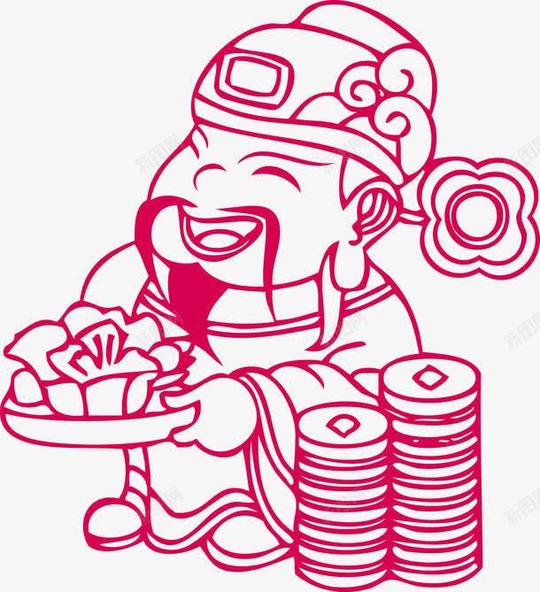 财神送钱开心财神png免抠素材_新图网 https://ixintu.com 开心财神 矢量财神 财神 财神迎春 财神送钱开心财神 送钱