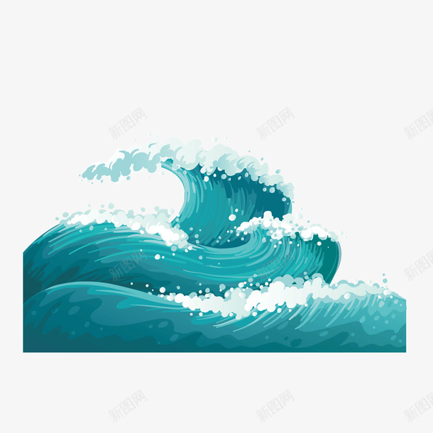 波浪潮水浪花矢量图ai免抠素材_新图网 https://ixintu.com 波浪 浪花 潮水 矢量图