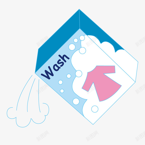 衣服图案的洗衣粉手绘图png免抠素材_新图网 https://ixintu.com 包装袋 卡通 图案 洗衣服 清洗 衣服图案 袋装