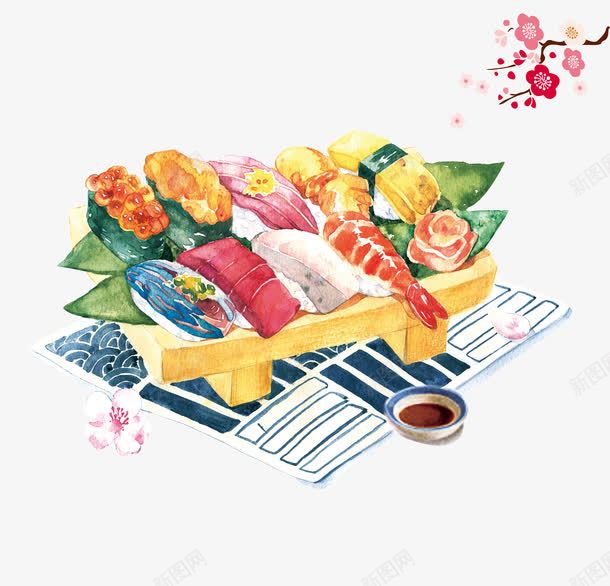 梅花寿司png免抠素材_新图网 https://ixintu.com 卡通 寿司 手绘食品 日本寿司 日本风味 梅花 西式 食品