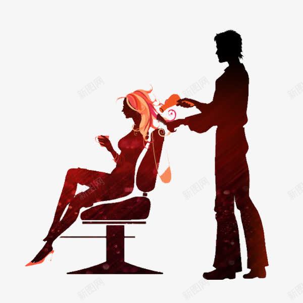 理发的女孩png免抠素材_新图网 https://ixintu.com 剪发 卡通 女士 女孩 手绘 理发 理发店宣传 理发店广告
