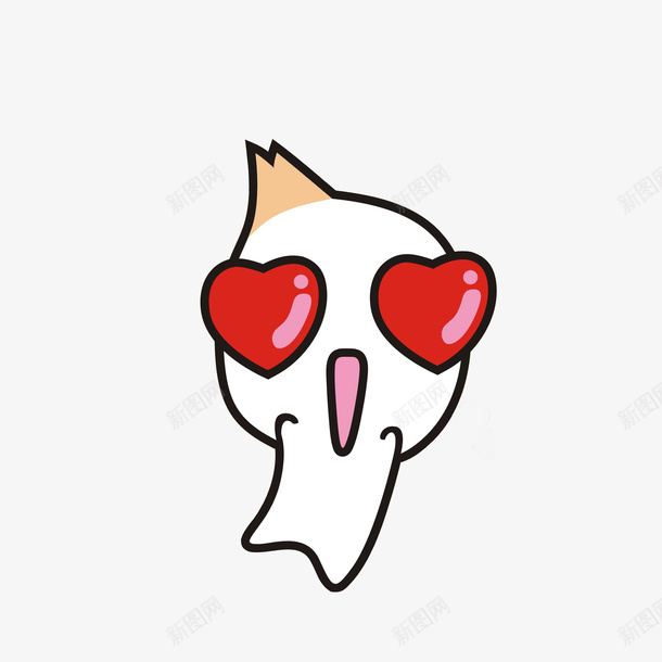 卡通表情眼冒爱心图png免抠素材_新图网 https://ixintu.com 惊呼 欢呼雀跃 眼冒爱心 色迷迷 表情图