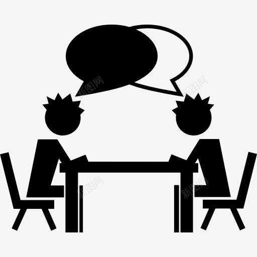学生在桌子上图标png_新图网 https://ixintu.com 坐 学生 教育 沟通 符号 表 语音气泡 说话的学生