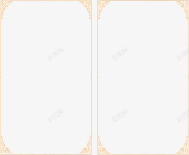 黄色欧式房地产边框png免抠素材_新图网 https://ixintu.com 房地产 欧式 边框 黄色