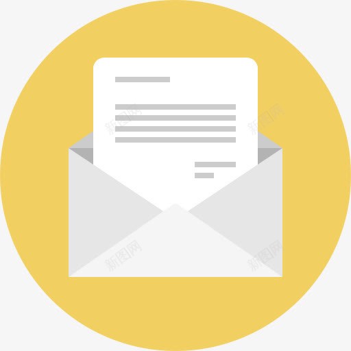 打开图标png_新图网 https://ixintu.com 打开信封 接口 注意 电子邮件 短信 网站 网络 邮件内容