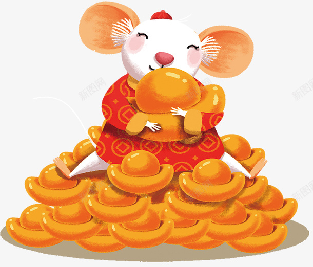 鼠来宝鼠年大吉png免抠素材_新图网 https://ixintu.com 元宝 新图网 老鼠 鼠 鼠年