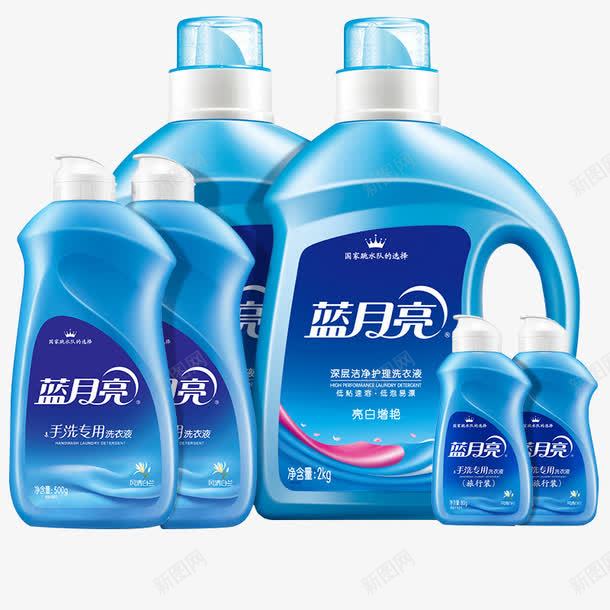 蓝月亮洗衣液psd免抠素材_新图网 https://ixintu.com 洗衣液 蓝月亮 蓝色