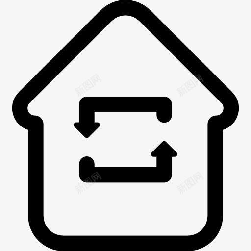 房子图标png_新图网 https://ixintu.com 住宅 可再生 家居 建筑 房地产 暖气 空调