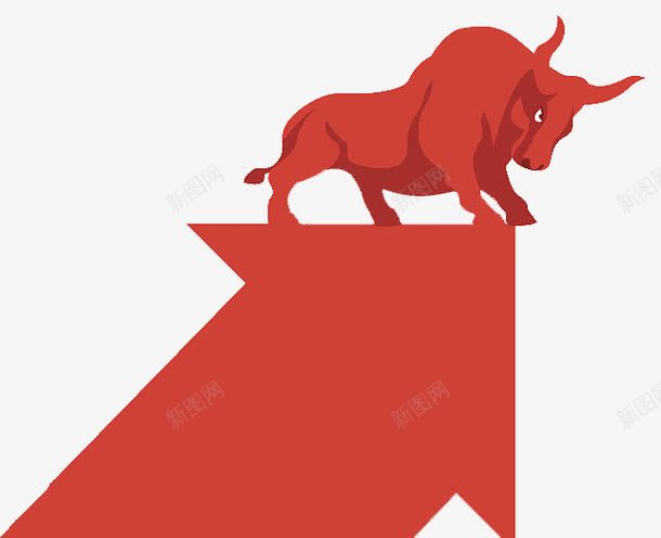 动画牛市插图png免抠素材_新图网 https://ixintu.com 上涨 公牛 利好 打新股 新股 牛市 红色 股票 至尊 资本市场