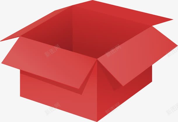 打开的红色纸箱png免抠素材_新图网 https://ixintu.com 打开的盒子 矢量素材 红色 纸盒 纸箱