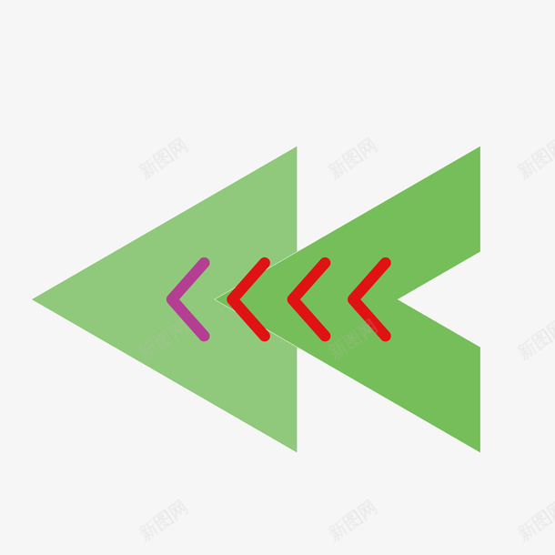 绿色鱼尾箭头箭号矢量图ai免抠素材_新图网 https://ixintu.com 箭号 箭头 绿色 鱼尾 矢量图