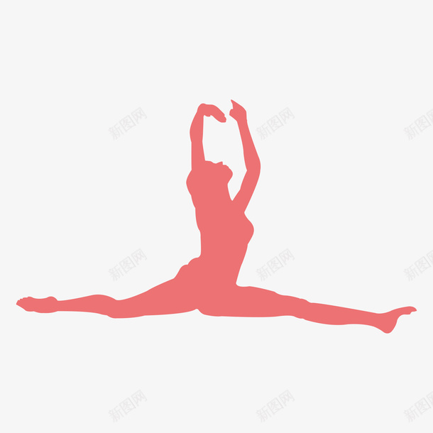 红色的健身舞蹈剪影矢量图ai免抠素材_新图网 https://ixintu.com 健美操 剪影 时尚文化 时尚设计 时尚跳舞的人 红色 芭蕾舞 街舞人物矢量 跳舞 矢量图