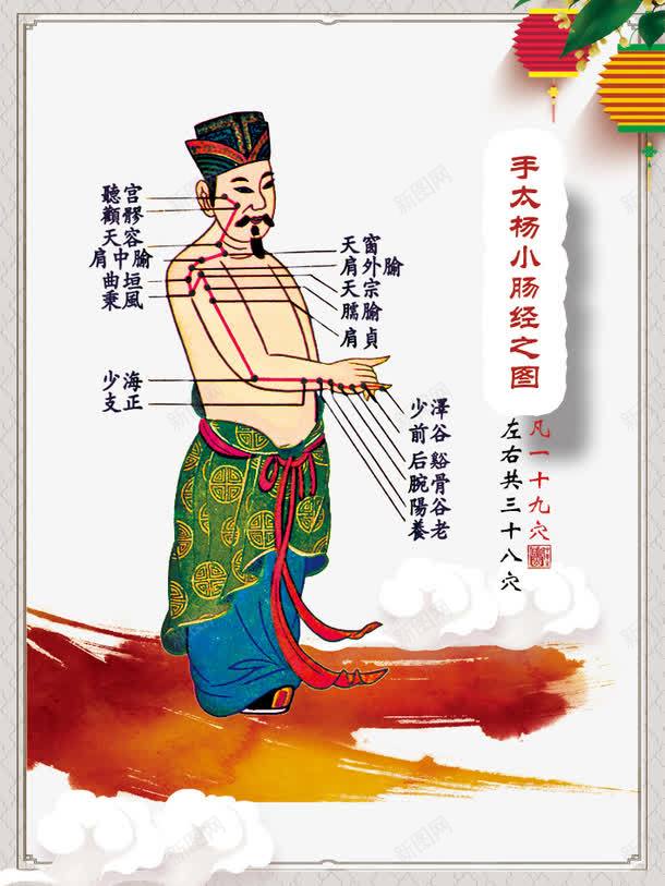 手太杨小肠经之图png免抠素材_新图网 https://ixintu.com 人体 免扣苏出 十二 手太杨小肠经之图 经络图 经络展板 背部