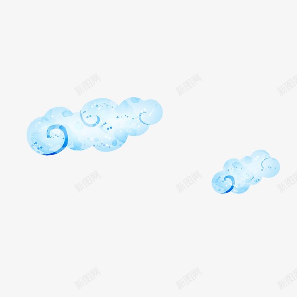 手绘卡通云朵png免抠素材_新图网 https://ixintu.com 云 云彩 云朵 手绘 水彩