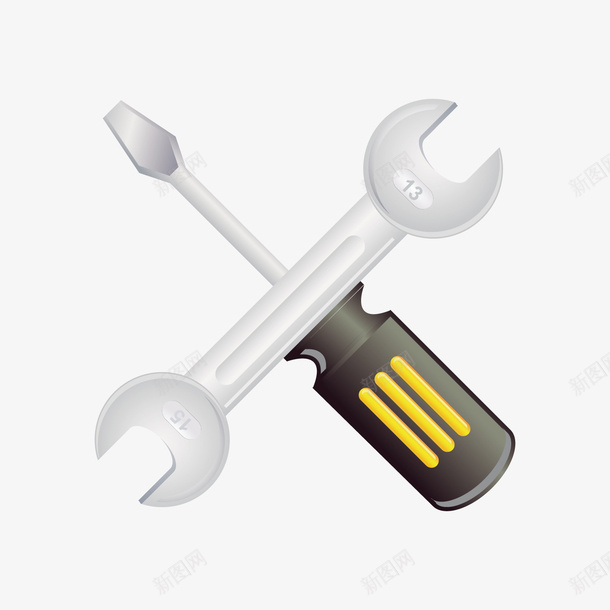 工具图标矢量图ai_新图网 https://ixintu.com 图标 圆弧 工具 平面 彩色 维修 螺丝刀 矢量图