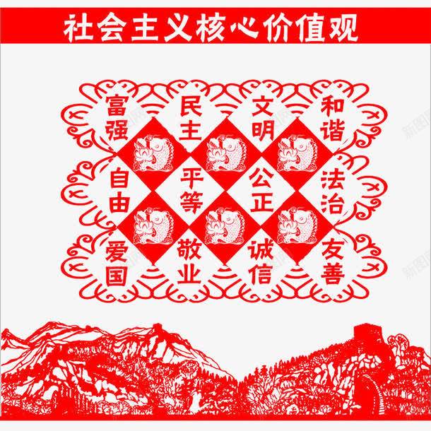社会主义核心价值png免抠素材_新图网 https://ixintu.com 和谐 富裕 文明 民主