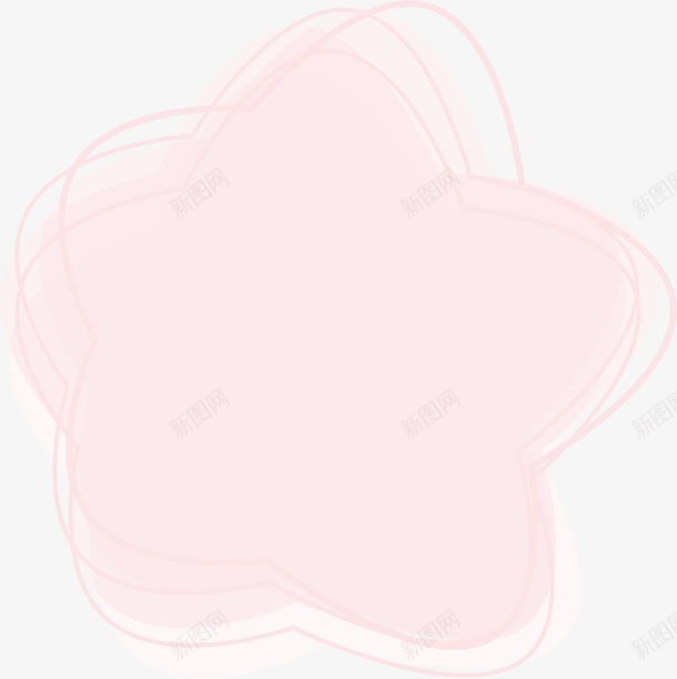 星星边框png免抠素材_新图网 https://ixintu.com AI 卡通 手绘 星星 涂鸦 粉红 线条 边框