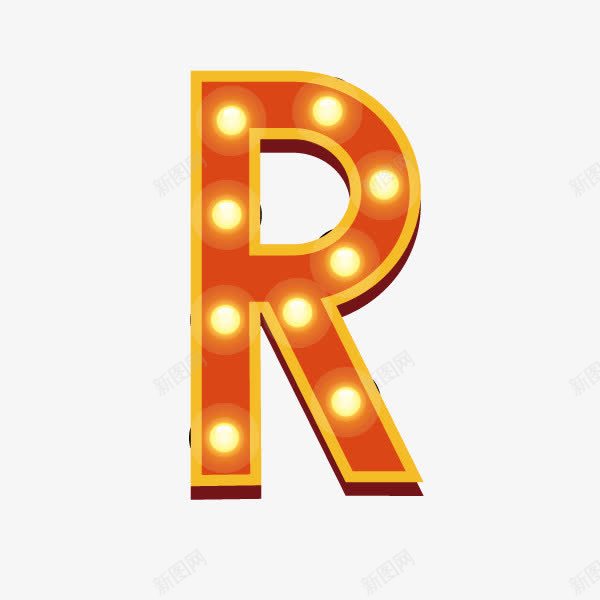 数字字母字母R霓虹灯字体png免抠素材_新图网 https://ixintu.com 字母R 数字字母 霓虹灯字体