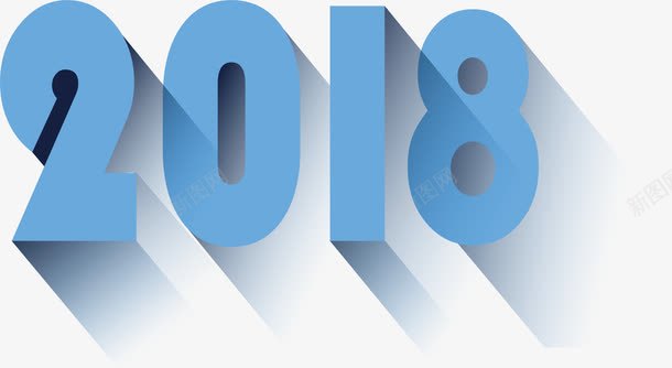 蓝色2018艺术字png免抠素材_新图网 https://ixintu.com 2018年 2018数字 2018艺术字 数字 矢量png 艺术字