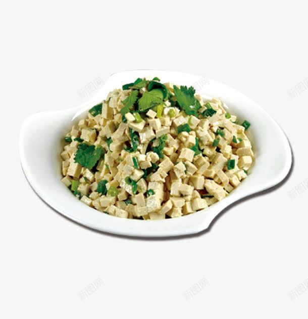 小葱拌豆腐png免抠素材_新图网 https://ixintu.com 凉菜 美味豆腐 美食 食谱