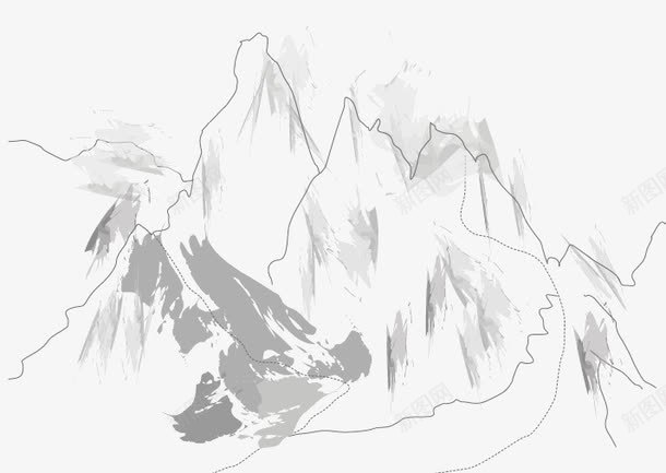 简约山矢量图ai免抠素材_新图网 https://ixintu.com 山 山水画 简约 矢量图