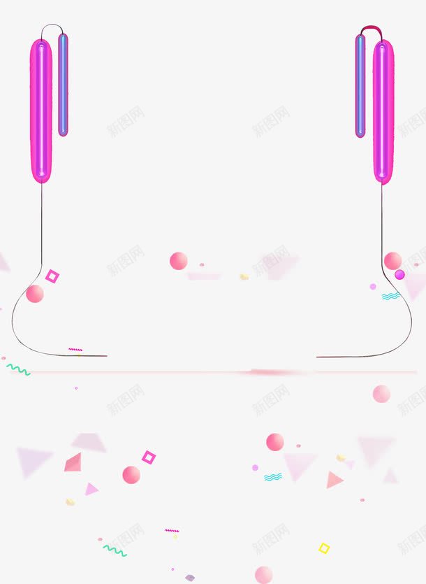 紫色发光灯png免抠素材_新图网 https://ixintu.com 光线 发光边框 灯光 灯管 紫色发光灯