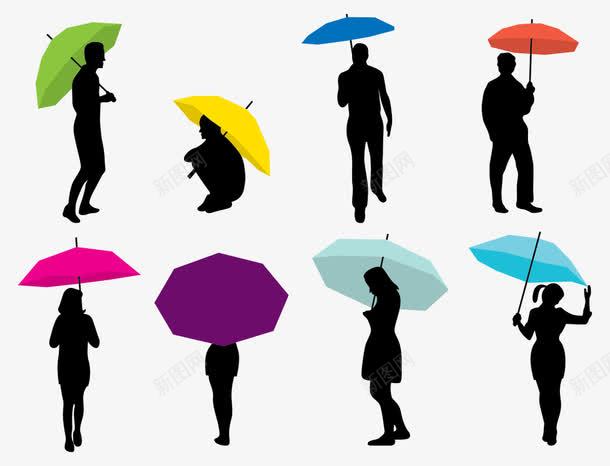雨中漫步的人矢量图ai免抠素材_新图网 https://ixintu.com png图片素材 png鍥剧墖绱犳潗 免费png素材 姝 彩色雨伞 榛戣壊浜虹墿鍓 步行 琛岃蛋鐨勪汉 行走的人 褰壊闆紴 鍏嶈垂png绱犳潗 黑色人物剪影 矢量图