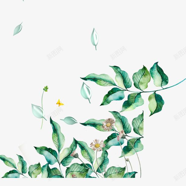 水彩花朵叶子psd免抠素材_新图网 https://ixintu.com 叶子 复古 小清新 彩绘 植物装饰 水墨 水彩 水彩画 水彩花朵 海报装饰 秋水彩 装饰 页面装饰