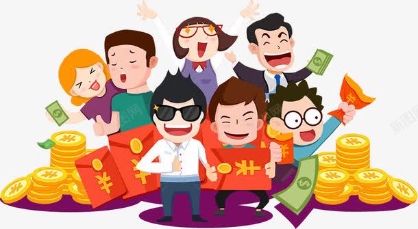 红包呼朋唤友新年庆祝png免抠素材_新图网 https://ixintu.com 压岁钱 呼朋唤友 红包 过年 金币 钱