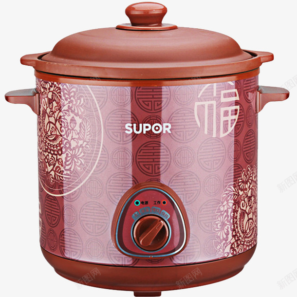 苏泊尔炖锅png免抠素材_新图网 https://ixintu.com 剪纸花纹 炖锅 福 紫砂锅 苏泊尔