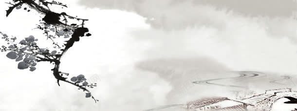 中国风水墨海报jpg设计背景_新图网 https://ixintu.com 中国风 企业 名片 国风 墨砚 梅花 水墨