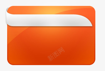 橙红色名片png免抠素材_新图网 https://ixintu.com 名片 导航 方形 质感