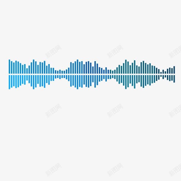 蓝色渐变动感声波png免抠素材_新图网 https://ixintu.com 动感 声波 声线 渐变 素材