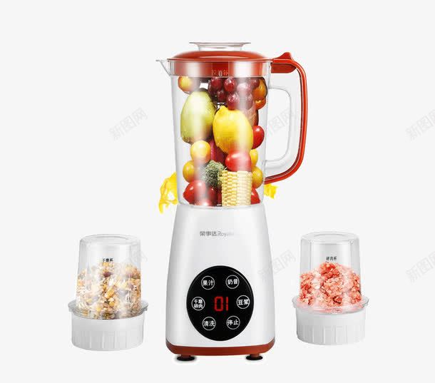 三合一料理破壁机png免抠素材_新图网 https://ixintu.com 三合一 产品实物 杂粮 榨汁机 水果 破壁机 肉