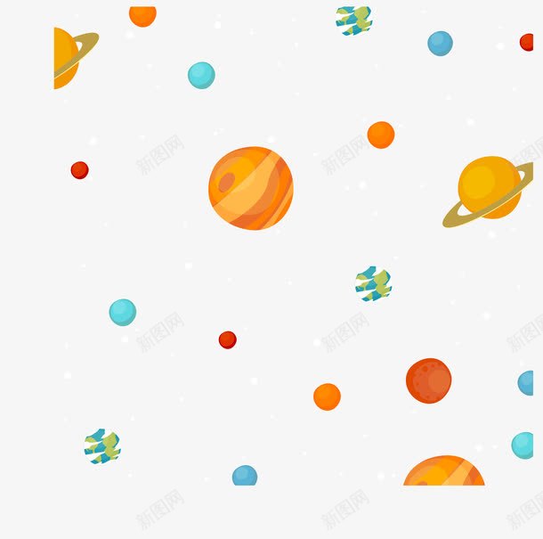 太空元素底纹png免抠素材_新图网 https://ixintu.com 太空 底纹 星球 矢量底纹 背景