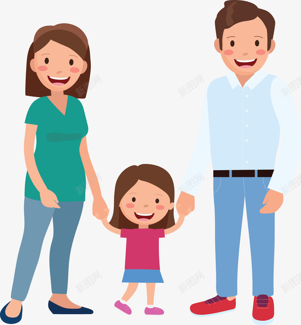 领着孩子的三口人png免抠素材_新图网 https://ixintu.com 一家人 三口之家 三口人 全家福 全家福照片 幸福一家人 温馨全家福 矢量png