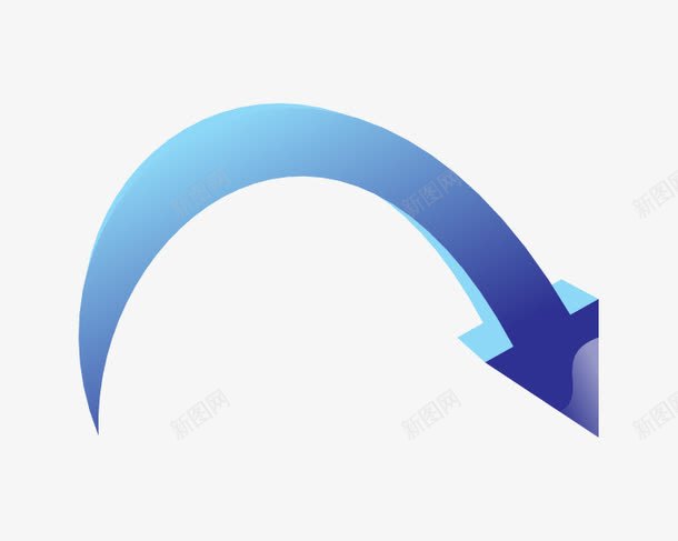 蓝色渐变箭头png免抠素材_新图网 https://ixintu.com png图片 免费png 免费png素材 弯形箭头 弯箭头 渐变色 箭头 箭头素材 蓝色