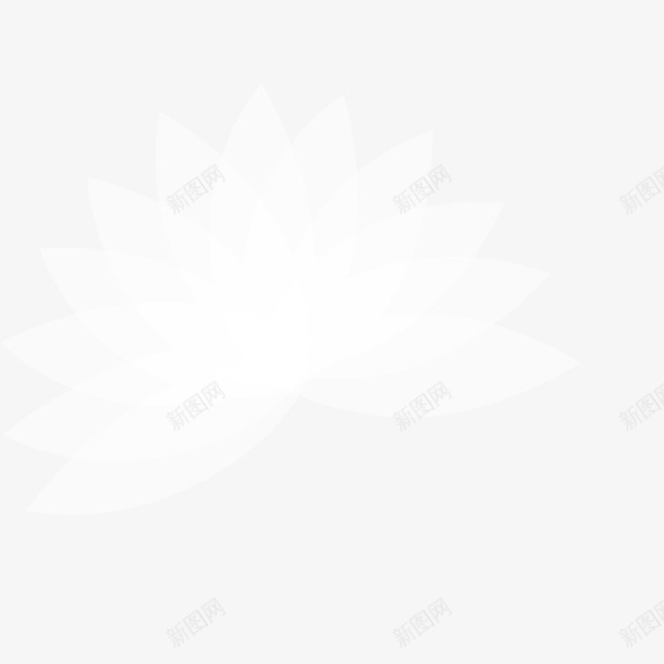 莲花png免抠素材_新图网 https://ixintu.com 几何 卡通 图形 白色