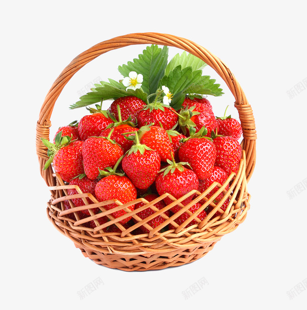 一篮新鲜草莓png免抠素材_新图网 https://ixintu.com 新鲜 水果 竹篮 红色草莓 美味 草莓 草莓免抠 草莓实物