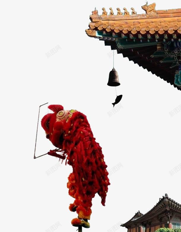 岭南文化勇攀登png免抠素材_新图网 https://ixintu.com 勇攀登 喜庆背景 岭南文化 往上爬 狮子 红绸布 跳舞