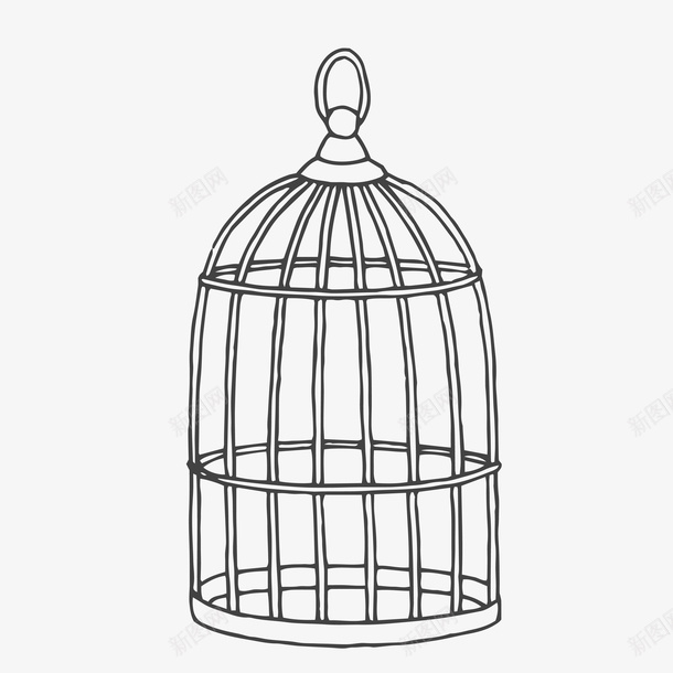 笼子装饰案矢量图ai免抠素材_新图网 https://ixintu.com 卡通 囚笼 手绘 条纹 矢量图 笼子 纹理 纹路 线条 装饰 质感 铁笼