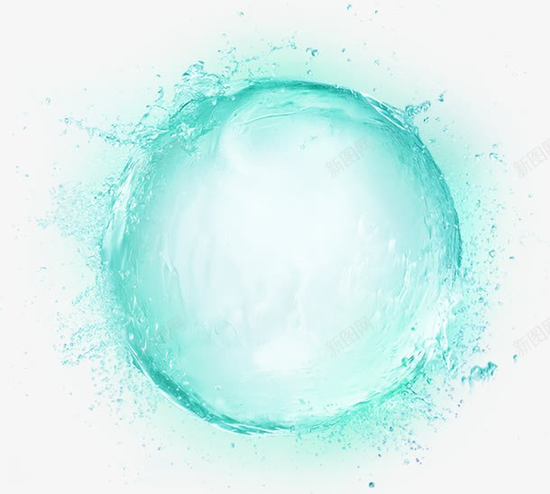 流动的水元素png免抠素材_新图网 https://ixintu.com 化妆品素材 水滴素材 蓝色