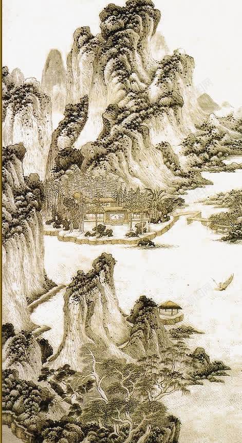 装饰国画古风png免抠素材_新图网 https://ixintu.com 中国画 传统国画 写意水墨 写意水墨画 国画 国画山水 装饰国画