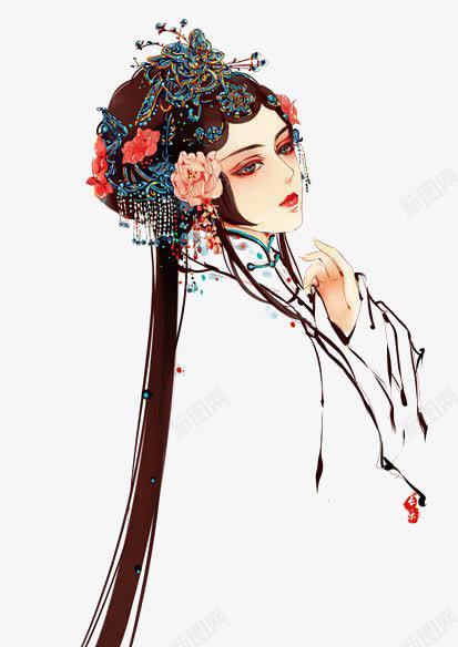 京剧人物png免抠素材_新图网 https://ixintu.com 中国画 京剧 国粹 妩媚 艺术 花旦