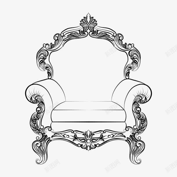 手绘中式复古具椅子png免抠素材_新图网 https://ixintu.com 中式家具 复古家具 复古椅子 复古风 室内装饰 室内设计 家居 手绘 手绘复古家具椅子 红木椅子 黑白
