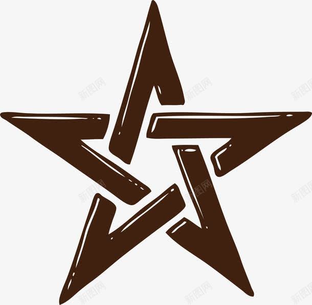 几何手绘五角星png免抠素材_新图网 https://ixintu.com 五角星 五角星形 古尔邦节 宰牲节 手绘五角星 矢量png