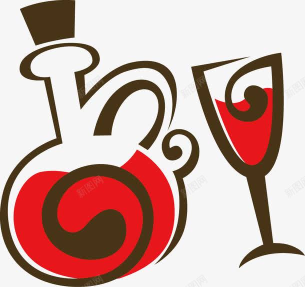 酒杯酒瓶png免抠素材_新图网 https://ixintu.com 个性酒水卡 咖啡厅 广告设计 时尚 画册设计 迪吧 酒吧 酒水单 酒水单图片