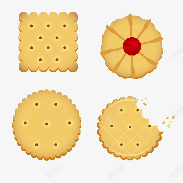 饼干矢量图ai免抠素材_新图网 https://ixintu.com 食物 高清 矢量图